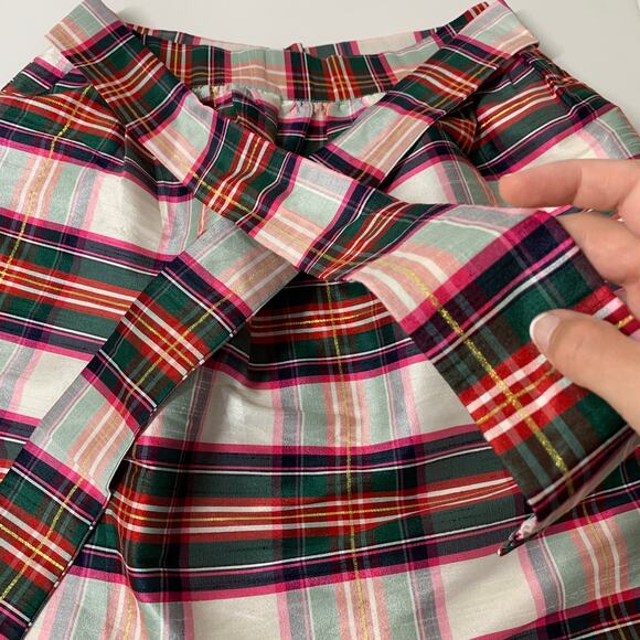 CROWN & IVY NWT Colorful Plaid Mini Skirt Size 8 - Picture 4 of 10